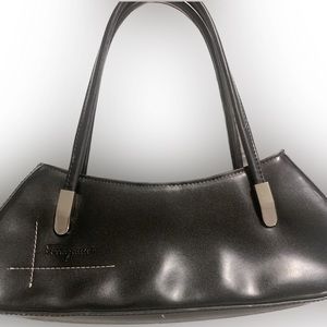 Black patten small clutch purse